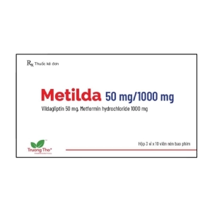 Metilda 50mg/1000mg Trường Thọ 3 vỉ x 10 viên (Vildagliptin + Metformin)