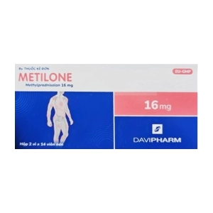 Metilone 16mg Davipharm 2 vỉ x 14 viên (Methylprednisolon)