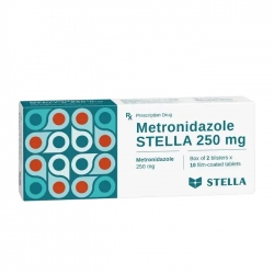 Metronidazole Stella 250mg 2 vỉ x 10 viên Metronidazole Stella 250mg 2 vỉ x 10 viên