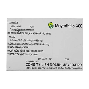 Meyerthitic 300 Meyer-BPC 10 vỉ x 10 viên (Acid alpha lipoic)