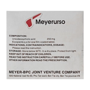 Meyerurso 250mg Meyer-BPC 10 vỉ x 10 viên Meyerurso 250mg Meyer-BPC 10 vỉ x 10 viên