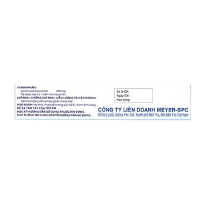 Meyerursolic 300mg Meyer-BPC 3 vỉ x 10 viên (Acid ursodeoxycholic)