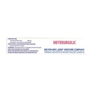 Meyerursolic 300mg Meyer-BPC 3 vỉ x 10 viên (Acid ursodeoxycholic)