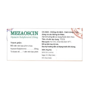 Mezaoscin 20mg Hataphar 10 vỉ x 10 viên (Butylscopolamine)