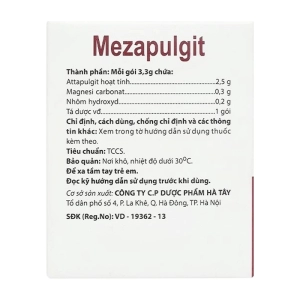 Mezapulgit Hataphar 30 gói x 3.3g (Magnesium + Aluminium hydroxide + Attapulgite)