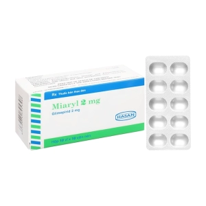 Miaryl 2mg Hasan 10 vỉ x 10 viên Miaryl 2mg Hasan 10 vỉ x 10 viên