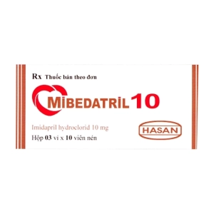 Mibedatril 10 Hasan 3 vỉ x 10 viên Mibedatril 10 Hasan 3 vỉ x 10 viên