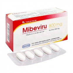 Mibeviru 800mg Hasan 5 vỉ x 5 viên Mibeviru 800mg Hasan 5 vỉ x 5 viên