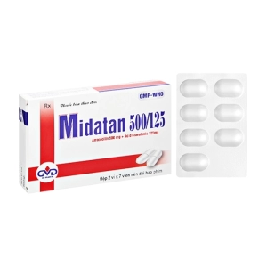 Midatan 500/125 Minh Dân 2 vỉ x 7 viên Midatan 500/125 Minh Dân 2 vỉ x 7 viên