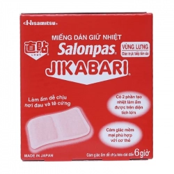 Miếng dán giữ nhiệt Salonpas Jikabari, 1 hộp 8 miếng Miếng dán giữ nhiệt Salonpas Jikabari, 1 hộp 8 miếng