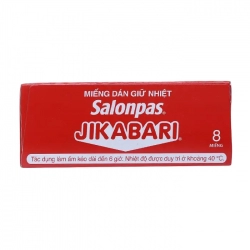 Miếng dán giữ nhiệt Salonpas Jikabari, 1 hộp 8 miếng Miếng dán giữ nhiệt Salonpas Jikabari, 1 hộp 8 miếng