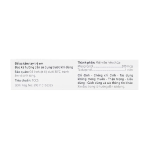 Mifetone 200mcg Agimexpharm 3 vỉ x 10 viên (Misoprostol)