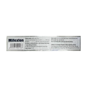 Mifexton 500 Mediplantex 3 vỉ x 10 viên Mifexton 500 Mediplantex 3 vỉ x 10 viên