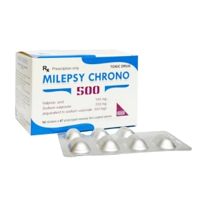 Milepsy Chrono 500 Hasan 10 vỉ x 7 viên (Acid valproic + Natri valproat)