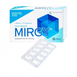 Mirgy 100mg Getz 1 vỉ x 10 viên - Trị đau thần kinh, động kinh