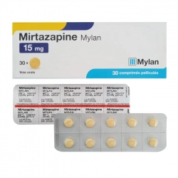 Mirtazapine Mylan 15mg, 3 vỉ x 10 viên Mirtazapine Mylan 15mg, 3 vỉ x 10 viên