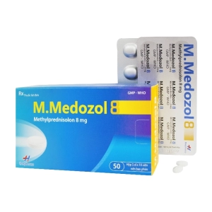 M.Medozol 8 Thephaco 5 vỉ x 10 viên (Methylprednisolon)