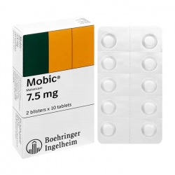 Mobic 7.5mg Boehringer Ingelheim 2 vỉ x 10 viên – Giảm đau, kháng viêm xương khớp Mobic 7.5mg Boehringer Ingelheim 2 vỉ x 10 viên – Giảm đau, kháng viêm xương khớp