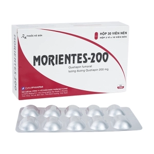 Morientes-200 Davipharm 3 vỉ x 10 viên (Quetiapine)