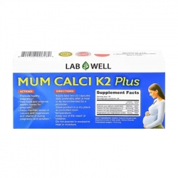 Mum Calci K2 Plus Lab Well 2 vỉ x 18 viên - Bổ sung canxi cho phụ nữ mang thai và cho con bú Mum Calci K2 Plus Lab Well 2 vỉ x 18 viên - Bổ sung canxi cho phụ nữ mang thai và cho con bú