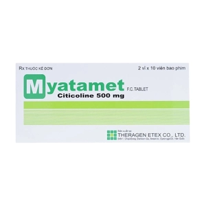 Myatamet 500mg Theragen Etex 2 vỉ x 10 viên (Citicoline)