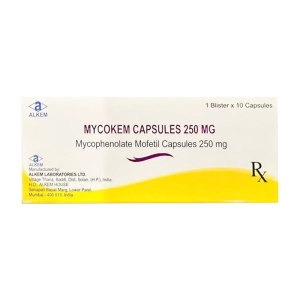 Mycokem Capsules 250mg Alkem 1 vỉ x 10 viên (Mycophenolate mofetil)