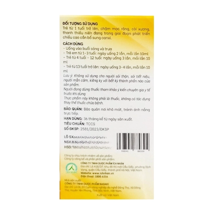 Mykids Ích Nhân 4 vỉ x 5 ống x 10ml - Siro canxi Mykids Ích Nhân 4 vỉ x 5 ống x 10ml - Siro canxi