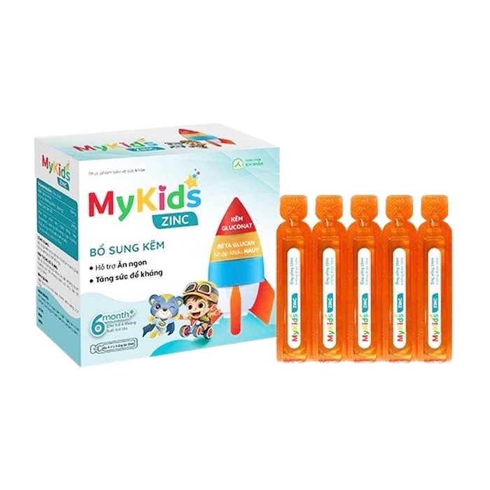 MyKids Zinc Ích Nhân 4 vỉ x 5 ống x 10ml - Bổ sung kẽm cho trẻ
