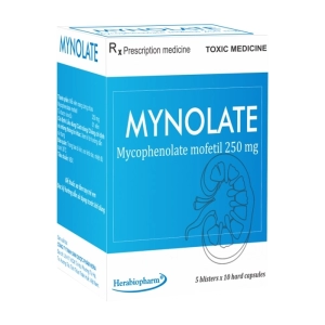 Mynolate 250mg Herabiopharm 5 vỉ x 10 viên (Mycophenolate mofetil)