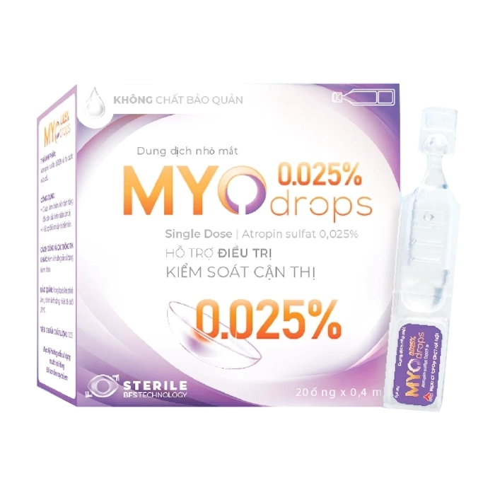 Myodrops 0.025 CPC1 Hà Nội 20 ống x 0.4ml - Dung dịch nhỏ mắt