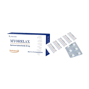 Myorelax 50mg Herabiopharm 3 vỉ x 10 viên (Eperisone hydrochloride)