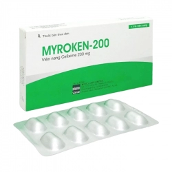 Thuốc kháng sinh Myroken 200mg, Cefixime 200mg, Hộp 10 viên Thuốc kháng sinh Myroken 200mg, Cefixime 200mg, Hộp 10 viên