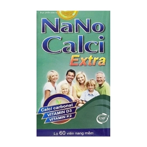 NaNo Calci Extra Trang Minh 60 viên - Bổ sung canxi, giúp xương răng chắc khỏe