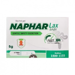 Naphar Lax Trẻ em, 6 tuýp x 5g - Gel thụt trực tràng Naphar Lax Trẻ em, 6 tuýp x 5g - Gel thụt trực tràng