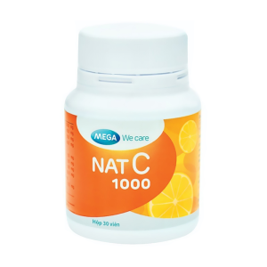 Nat C 1000 Mega 30 viên – Viên uống bổ sung Vitamin C