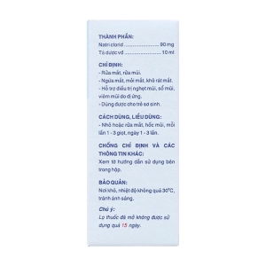 Natri Clorid 0.9% Bidiphar 1 lọ 10ml (Natri Clorid)