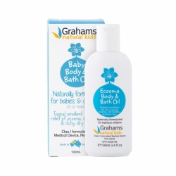 Natural Baby Eczema Body Bath Oil Grahams 100ml - Dầu tắm dưỡng thể, chống chàm Natural Baby Eczema Body Bath Oil Grahams 100ml - Dầu tắm dưỡng thể, chống chàm