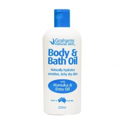Natural Skin Body Bath Oil Grahams 220ml - Dầu tắm, dưỡng thể Natural Skin Body Bath Oil Grahams 220ml - Dầu tắm, dưỡng thể