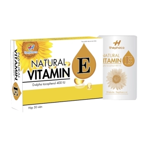 Natural Vitamin E Thephaco 3 vỉ x 10 viên - Giúp bổ sung vitamin E