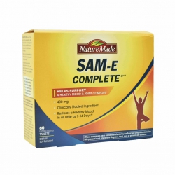 Nature Made SAM-E Complete 400mg hỗ trợ giảm stress, Hộp 60 viên Nature Made SAM-E Complete 400mg hỗ trợ giảm stress, Hộp 60 viên