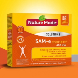 Nature Made SAM-E Complete 400mg hỗ trợ giảm stress, Hộp 60 viên