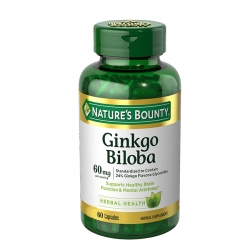 Tpbvsk bổ não Nature's Bounty Ginkgo Biloba 60mg, Chai 60 viên Tpbvsk bổ não Nature's Bounty Ginkgo Biloba 60mg, Chai 60 viên
