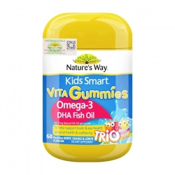Nature's Way Kids Smart Vita Gummies Omega-3 DHA Fish Oil Trio 60 viên Nature's Way Kids Smart Vita Gummies Omega-3 DHA Fish Oil Trio 60 viên