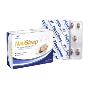NauSleep Thephaco 3 vỉ x 10 viên - Giúp dễ ngủ, ngủ sâu giấc