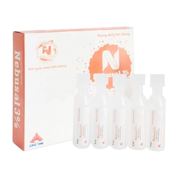Nebusal 3 CPC1 Hà Nội 1 vỉ x 5 ống x 5ml - Dung dịch khí dung Nebusal 3 CPC1 Hà Nội 1 vỉ x 5 ống x 5ml - Dung dịch khí dung