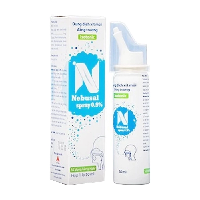 Nebusal Spray 0.9 CPC1 Hà Nội lọ 50ml - Dung dịch xịt mũi