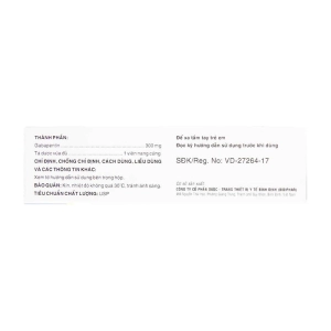 Neucotic 300mg Bidiphar 10 vỉ x 10 viên (Gabapentin) Neucotic 300mg Bidiphar 10 vỉ x 10 viên (Gabapentin)
