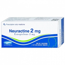 Neuractine 2mg Savipharm 3 vỉ x 10 viên (Eszopiclone) Neuractine 2mg Savipharm 3 vỉ x 10 viên (Eszopiclone)
