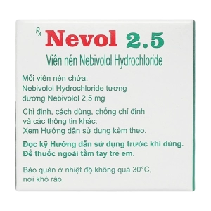 Nevol 2.5 Medley 10 vỉ x 10 viên (Nebivolol hydrochloride)