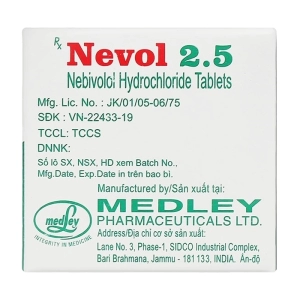 Nevol 2.5 Medley 10 vỉ x 10 viên (Nebivolol hydrochloride)